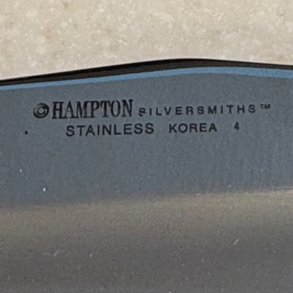 Hampton Silversmiths Stainless Steel Carving Knife‎ & Fork Set Wood Storage Box